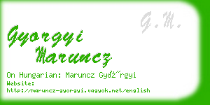 gyorgyi maruncz business card